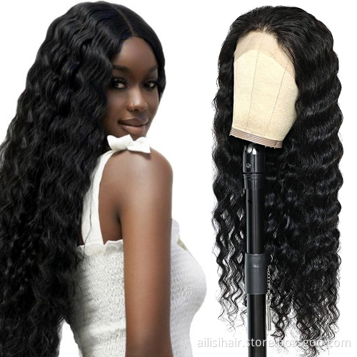10A Top Quality 13*4  13*6 Pre Plucked Transparent Lace Human Hair Frontal Wig For Black Women HD Frontal Hair Wigs Vendors